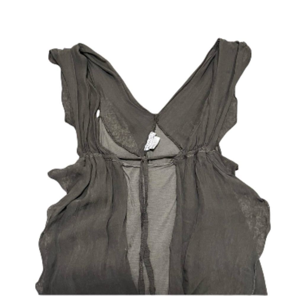 Vintage Transit Par-Such Gray Flowy Dress Size S - Picture 2 of 8